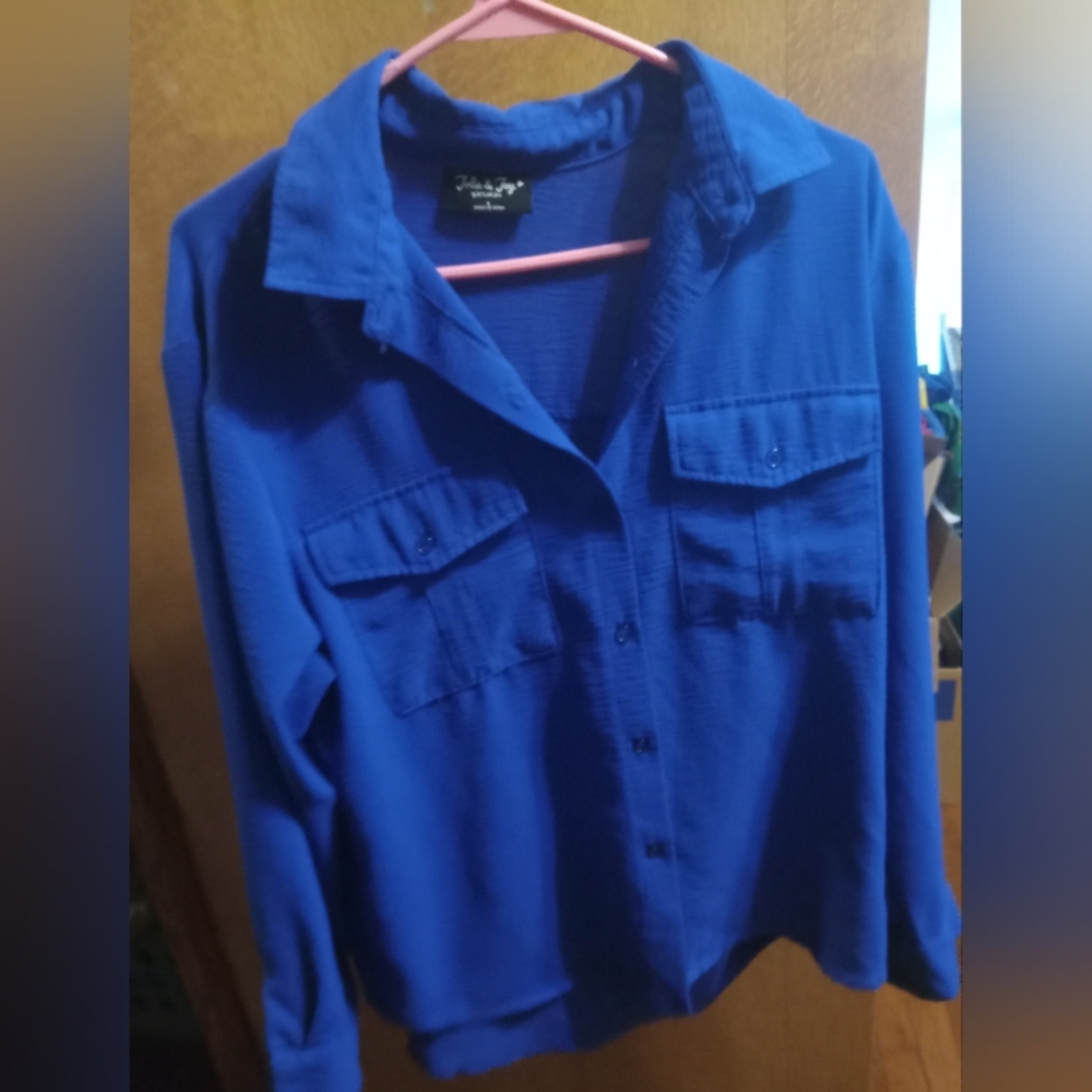 Blue Button Up